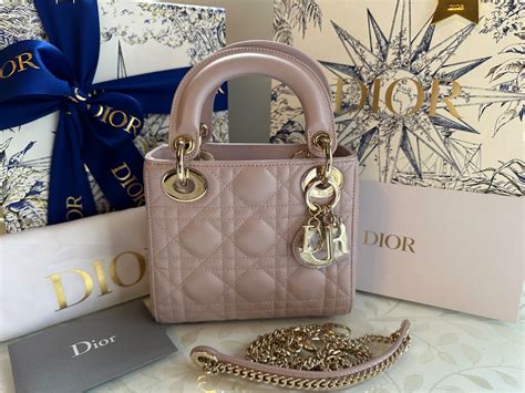 mini lady dior lotus pink